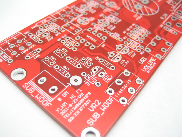 2.1 TDA2030A低音炮功放板 PCB双层 空板 5532前级 兼容LM1875