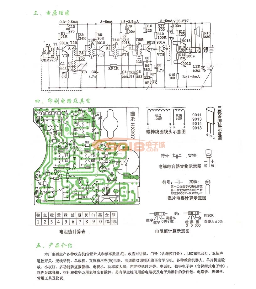 恒兴HX-207七管7管超外差式中波AM调幅收音