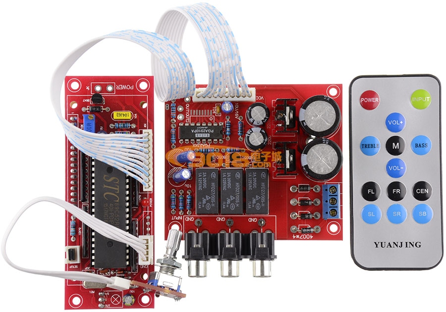 PGA2310遥控电子音量控制前级板 带液晶屏显示 配遥控器